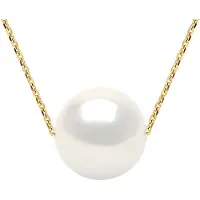 Diadema Ketting Freshwater Pearl White Round 11-12 mm Chain Convict 18K Yellow Gold