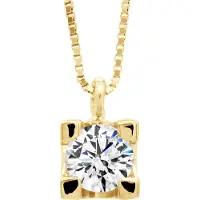 Diadema Ketting Diamond Solitaire 0,30 Cts Geel Goud 18 Karaat