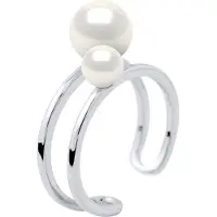 Diadema Ring DUO Beads Freshwater 5 en 8 mm White 925