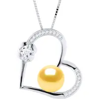 Diadema LIEFDE ketting zoetwaterparels 8-9mm Golden 925