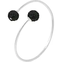 Diadema Armband u en mij Crystal Preciosa Black Semi Rigid Silver 925