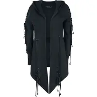 Banned Alternative - Gothic Vest met capuchon - Draconia Tie Hoodie - S tot 3XL - voor Vrouwen - zwart - Maat S