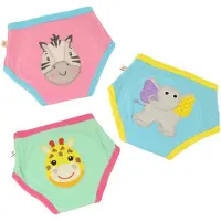Zoocchini set van 3 oefenbroekjes - Organic katoen - Zoo Friends - Meisjes - 2-3 jaar