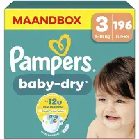 Pampers - Baby Dry - Maat 3 - Maandbox - 196 stuks - 6/10KG