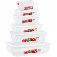Forte Plastics Set van 21x stuks diepvries vershoudbakjes - met stevige deksel - in 6x verschillende formaten - Voedsel bewaarbakjes