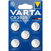 Varta 4x Lithium Coin Batterijen Cr2025 Blister 5 Stuks