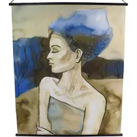 HD Collection Wanddoek Blauw 140x2x170cm