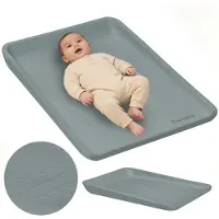 Lionelo Megs Verschoonkussen & Aankleedkussen – Multifunctioneel Waterdicht Verschoonmatje met Verhoogde Randen, Antislip PU-schuim – Comfortabel, Veilig & Hygiënisch (70×49×7 cm)