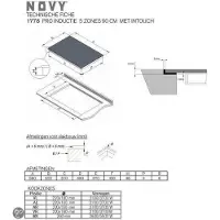 NOVY 1778 Pro inductie 5 zones 90 cm met InTouch