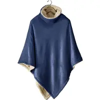 De Witte Lietaer Poncho Ganges Royal Blue-One-size