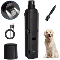 INF Stille elektrische klauwslijper voor honden Black