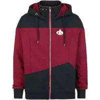 Star Trek Vest met capuchon - The Next Generation - S tot 5XL - voor Mannen - rood-zwart - Maat 3XL