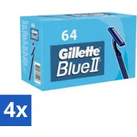 Gillette 4 x - Blue 2 - Wegwerpscheermesjes - Duurzaam en comfortabel - 64 Scheermesjes - Scheermesjes - Wegwerpscheermesjes - Blue Ii - Scheerbeurt - Comfortabel Scheren