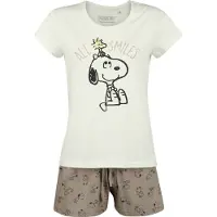 Snoopy Pyjama - Snoopy und Woostock - All Smiles - L tot 3XL - voor Vrouwen - meerkleurig - Maat XXL