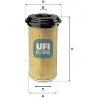 Ufi 27.889.00 Luchtfilter