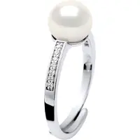 Diadema Ring Zoetwater Parel sieraden 7-8mm Wit en zirkonium oxides 925