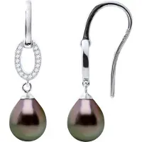 Diadema Dangle Oorbellen Sieraden Tahitian Pearl 8-9 mm Pears 925
