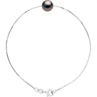 Diadema Chain Armband met Pearl Tahiti Round 9-10 mm 925