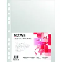 Office Products geperforeerde showtas, A4, 50 micron, glashelder, pak van 100 stuks