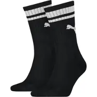Puma Uniseks Sokken met Heritage Stripe, Zwart, Maat 43-46