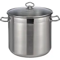 Hi Soeppan - 15 liter - met glazendeksel - RVS - zilver - 28 x 25 cm - Koken - Alle warmtebronnen