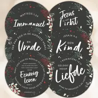 MajesticAlly Voordeelpakje 12 kerstkaarten - rond - serie 5 -