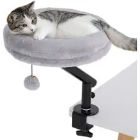 PawHut Kattenhuis Polyester, Staal 35L x 35B x 48H cm Grijs