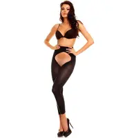 Glamory Panty's 'Breeze 60 Ouvert Microfaser Fußlose Strumpfhose' zwart
