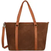 Dimagini Nala Suede Workbag 15.6" cognac