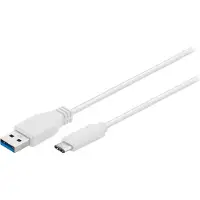 Goobay USB-C naar USB-A 3.0 kabel, wit, 0,5 meter