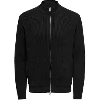 Only & Sons Gebreid vest 'LAW' zwart