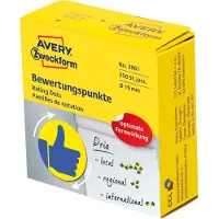 Avery Motivatiepunten, duim Ø 19 mm, blauw/geel 3861 - 3 stuks