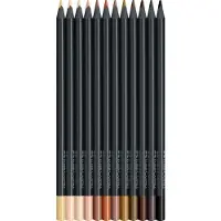 Faber-Castell Black Edition kleurpotloden - 12 stuks - huidskleuren