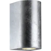 Nordlux Wandlamp buiten Canto Maxi 2, alu / grijs / zink, Aluminium, Modern, Wandlamp buiten