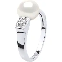 Diadema Ring Verstelbare Zoetwater Parel sieraden 9-10mm White 925