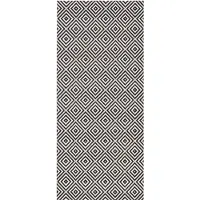 Home Collection Vloerkleed Karo Rechthoekig - zwart 80 x 150 cm