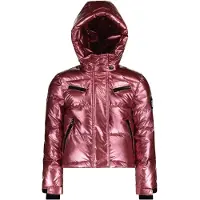 Super Rebel Spicy Metallic Hooded Ski Jacket Meiden
