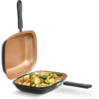 Sans marque Omkeerbare Grillpan - Dubbelzijdig Koken, Bakken & Grillen