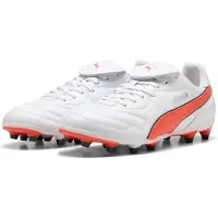 Puma King Liga Gras / Kunstgras Voetbalschoenen (MG) Wit Oranje Zwart