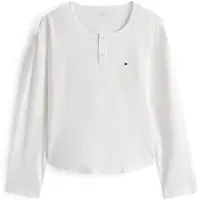 Tommy Hilfiger Gift Loose Tee Flnl Set Ecru/thin Stripe Rouge Size: S | Long-Sleeved Tops Outlet | Dames | Wit