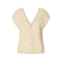 Selected Gebreide bodywarmer 'SLFGabella' sand
