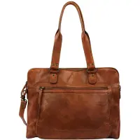 Bear design Cow Lavato Mea Laptopbag 15" cognac