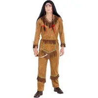 TecTake dressforfun - herenkostuum indiaan opperhoofd grote vos XXL - verkleedkleding kostuum halloween verkleden feestkleding carnavalskleding carnaval feestkledij partykleding - 300558