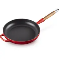 Le Creuset Signature Koekenpan Met Houten Handvat 28 Cm - Koekenpannen Geëmailleerd Gietijzer Cerise - 20258280600422