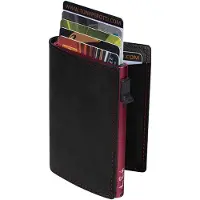 Tony Perotti Furbo Basic Cardholder black / fuchsia