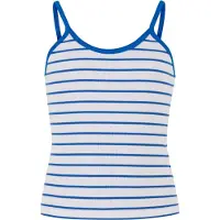 Urban Classics Top royal blue/koningsblauw / wit