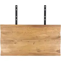 Ebuy24 Set van 2 verlengstukken golfrand Toulon XL | hout naturel 50x100x4 cm tafelbladen en -poten | NADUVI