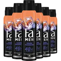 Fa Pflege 6x Men Deodorant Spray Dark Passion 150 Ml