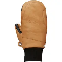 Snowlife - Skihandschoenen - Smitten Leather Nature voor Heren van Wol - Maat S - Bruin