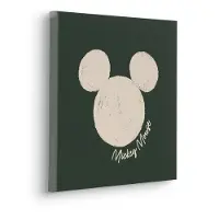 Komar Canvas Mickey Stamp - 40x40 Cm - Groen - Canvas